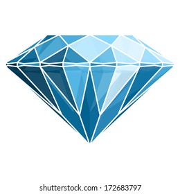 Diamant auf weißem Hintergrund - EPS10