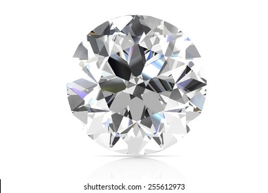 Diamond On White Background .Vector Illustration.