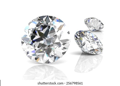 Diamond on white background .Vector illustration.