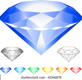 Purpule Diamond Crystals Vector Clip Art Stock Vector (Royalty Free ...