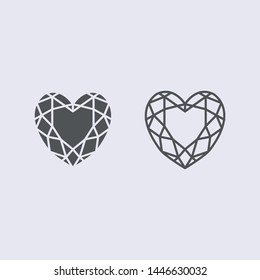 
Diamond outline icon symbol vector