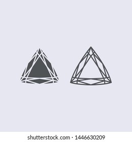 
Diamond outline icon symbol vector