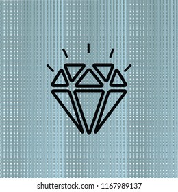 Diamond outline icon, vector design
