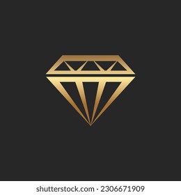 Icono de contorno de diamante . Ilustración del vector