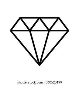 Diamond outline icon . Vector illustration