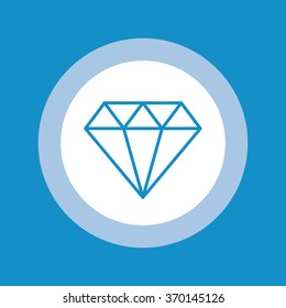 Diamond outline icon . Vector illustration