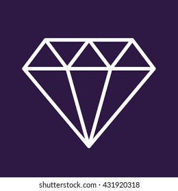 Diamond outline icon . Vector illustration