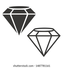 Diamond outline icons set vector design illustration