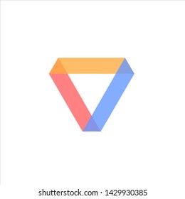DIAMOND OVERLAPPING COLOR LOGO VECTOR DESIGN