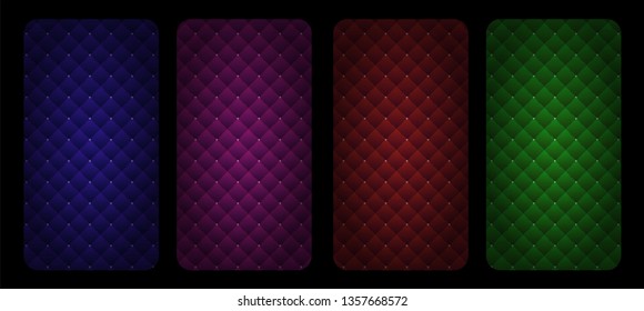 Diamond padded upholstery seamless pattern background. Abstract vector illustration