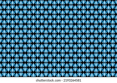 Diamond Pattern Blue Light Ornament