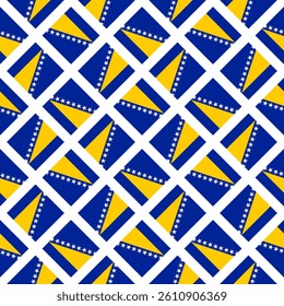 diamond pattern of bosnia flag. geometric background for decoration. vector illustration