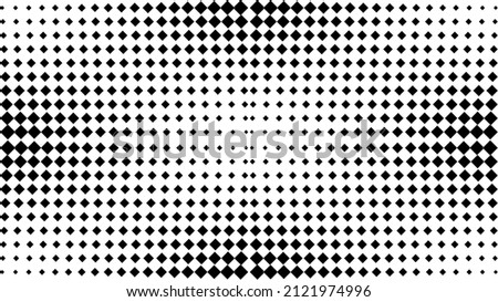 The diamond pattern halftones on white background