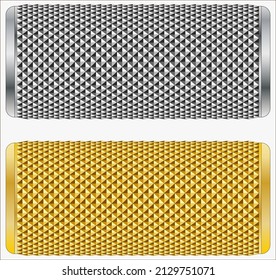 Diamond pattern knurling on a cylindrical work piece