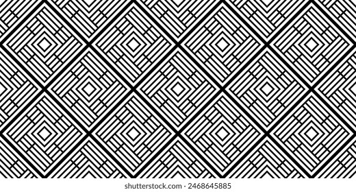 Diamond pattern, monochrome and tiled. Seamless repeating pattern of diamonds.