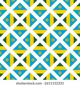 diamond pattern of rwanda flag. geometric background for decoration. vector illustration
