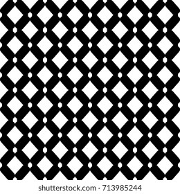 Diamond pattern seamless grid background black and white template. Abstract shape repeatable tiles rhombus elements geometric grunge texture allover print. High resolution image, digital illustration