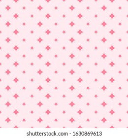 Diamond pattern. Seamless vector background - red diamonds on rose backdrop