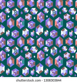 diamond pattern, seamless vector pattern with jewelry