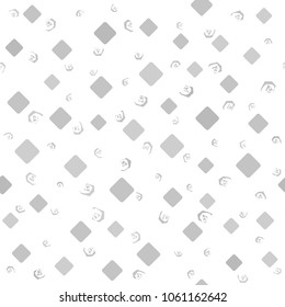 Diamond pattern with spirals. Seamless vector background