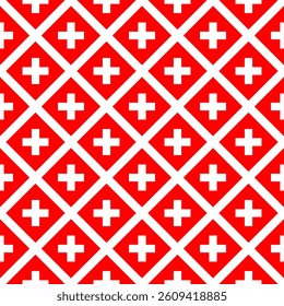 diamond pattern of switzerland flag. geometric background for decoration. vector illustration