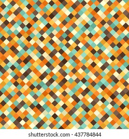 Diamond pattern. Vector seamless retro background