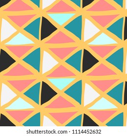 Diamond pattern.vector retro background with beige,orange, yellow, green diamonds