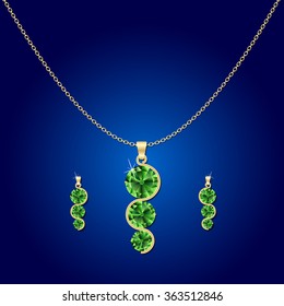 Diamond pendant illustration