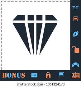 Diamond. Perfect icon with bonus simple icons