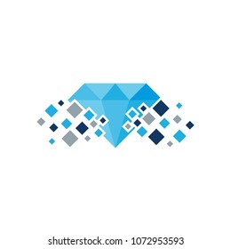 Diamond Pixel logo Icon Design