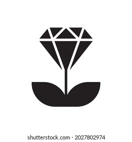 Ilustración de vectores de iconos rellenados en la planta de diamantes