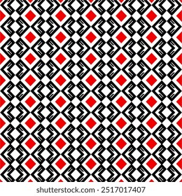Diamond poker card symbol pattern with abstract ornament. Can be printed on fabric and paper.