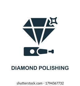 Diamond Polishing icon. Simple element from jewelery collection. Creative Diamond Polishing icon for web design, templates, infographics and more