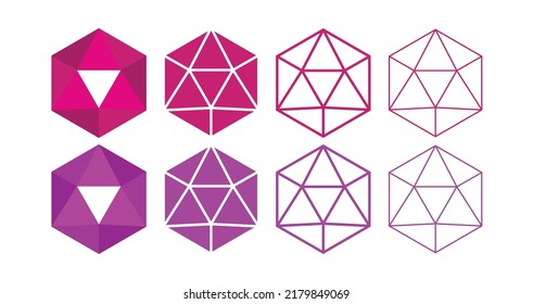 Plantilla de símbolo del icono del vector del logotipo del cubo. Construcción. Edificio. Casa. Inicio