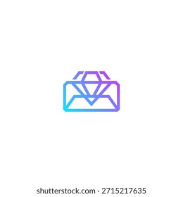 Concepto de diseño de logotipo de Cartera de diamante.