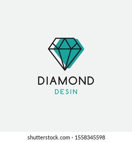 diamond premium logo template. vector illustration