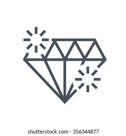 Diamond, premium quality icon suitable for info graphics, websites and print media and  interfaces. Line vector icon.