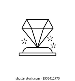 Diamond, prize icon. Simple line, outline vector of winning for ui and ux, websi