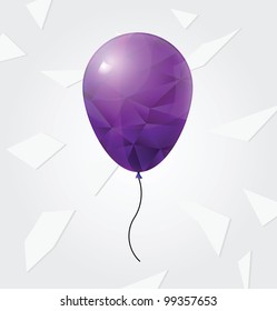Diamond purple balloon