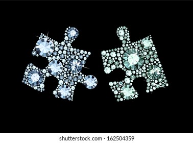 diamond puzzle pieces