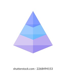 Diamond, pyramid icon isolated on the white background. Vector