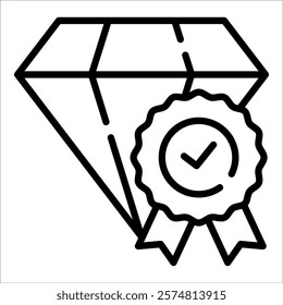 Diamond Quality Icon Element For Design