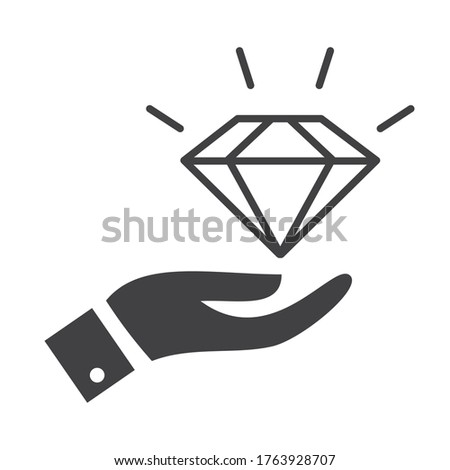 Diamond, quality, valuable, icon,  vector design concept icon on white background
