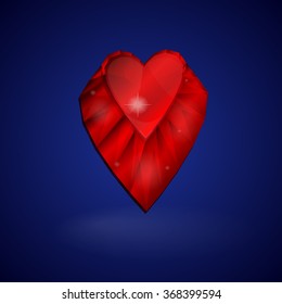 Diamond red heart