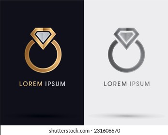 Diamond Ring abstract, logo vector.