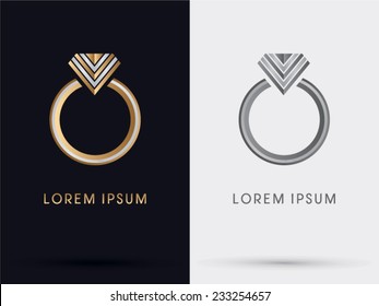 Diamond Ring abstract, logo, vector.