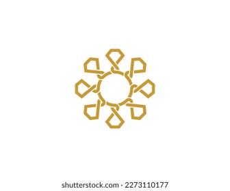 Diamond Ring Clover Knot Logo Concept sign icon symbol Design Element. Jewelry, Jewellery Logotype. Vector illustration template
