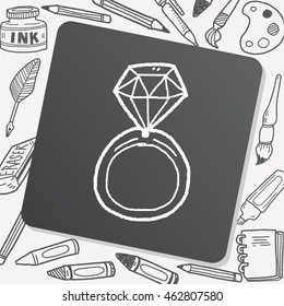 diamond ring doodle drawing
