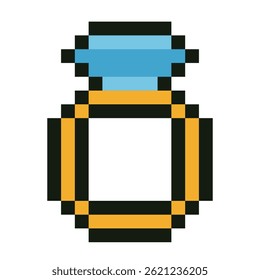 Diamond Ring Emoji Pixel Icon