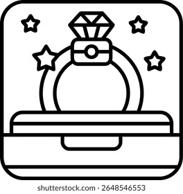 Diamond Ring Filled Style Icon Design